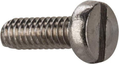 Value Collection - M2x0.40 Metric Coarse, 6mm Length Under Head Slotted Drive Machine Screw - Fillister Head, Grade 18-8 & A2 Stainless Steel, Uncoated, Without Washer - Eagle Tool & Supply