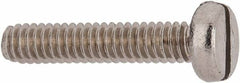 Value Collection - M2x0.40 Metric Coarse, 10mm Length Under Head Slotted Drive Machine Screw - Fillister Head, Grade 18-8 & A2 Stainless Steel, Uncoated, Without Washer - Eagle Tool & Supply