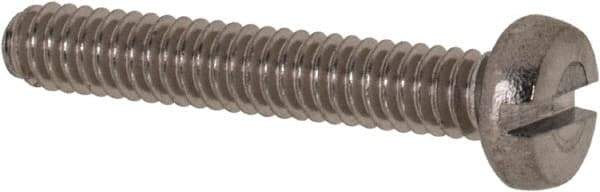 Value Collection - M2x0.40 Metric Coarse, 12mm Length Under Head Slotted Drive Machine Screw - Fillister Head, Grade 18-8 & A2 Stainless Steel, Uncoated, Without Washer - Eagle Tool & Supply