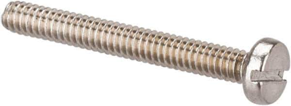 Value Collection - M2x0.40 Metric Coarse, 16mm Length Under Head Slotted Drive Machine Screw - Fillister Head, Grade 18-8 & A2 Stainless Steel, Uncoated, Without Washer - Eagle Tool & Supply