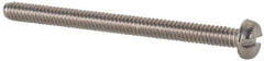 Value Collection - M2x0.40 Metric Coarse, 25mm Length Under Head Slotted Drive Machine Screw - Fillister Head, Grade 18-8 & A2 Stainless Steel, Uncoated, Without Washer - Eagle Tool & Supply
