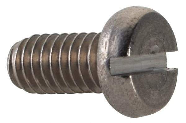 Value Collection - M2.5x0.45 Metric Coarse, 5mm Length Under Head Slotted Drive Machine Screw - Fillister Head, Grade 18-8 & A2 Stainless Steel, Uncoated, Without Washer - Eagle Tool & Supply
