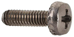 Value Collection - M2.5x0.45 Metric Coarse, 6mm Length Under Head Slotted Drive Machine Screw - Fillister Head, Grade 18-8 & A2 Stainless Steel, Uncoated, Without Washer - Eagle Tool & Supply