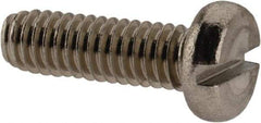Value Collection - M2.5x0.45 Metric Coarse, 8mm Length Under Head Slotted Drive Machine Screw - Fillister Head, Grade 18-8 & A2 Stainless Steel, Uncoated, Without Washer - Eagle Tool & Supply