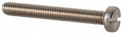 Value Collection - M2.5x0.45 Metric Coarse, 20mm Length Under Head Slotted Drive Machine Screw - Fillister Head, Grade 18-8 & A2 Stainless Steel, Uncoated, Without Washer - Eagle Tool & Supply