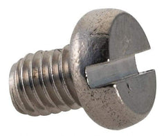 Value Collection - M3x0.50 Metric Coarse, 4mm Length Under Head Slotted Drive Machine Screw - Fillister Head, Grade 18-8 & A2 Stainless Steel, Uncoated, Without Washer - Eagle Tool & Supply