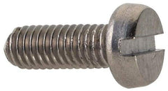 Value Collection - M3x0.50 Metric Coarse, 8mm Length Under Head Slotted Drive Machine Screw - Fillister Head, Grade 18-8 & A2 Stainless Steel, Uncoated, Without Washer - Eagle Tool & Supply