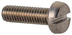 Value Collection - M3x0.50 Metric Coarse, 10mm Length Under Head Slotted Drive Machine Screw - Fillister Head, Grade 18-8 & A2 Stainless Steel, Uncoated, Without Washer - Eagle Tool & Supply