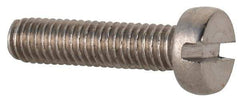 Value Collection - M3x0.50 Metric Coarse, 12mm Length Under Head Slotted Drive Machine Screw - Fillister Head, Grade 18-8 & A2 Stainless Steel, Uncoated, Without Washer - Eagle Tool & Supply