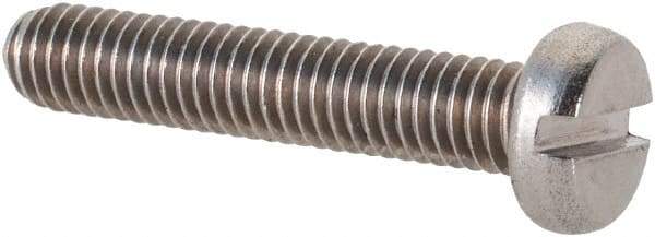 Value Collection - M3x0.50 Metric Coarse, 16mm Length Under Head Slotted Drive Machine Screw - Fillister Head, Grade 18-8 & A2 Stainless Steel, Uncoated, Without Washer - Eagle Tool & Supply