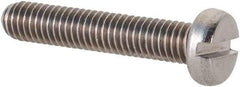 Value Collection - M3x0.50 Metric Coarse, 16mm Length Under Head Slotted Drive Machine Screw - Fillister Head, Grade 18-8 & A2 Stainless Steel, Uncoated, Without Washer - Eagle Tool & Supply