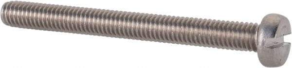 Value Collection - M3x0.50 Metric Coarse, 30mm Length Under Head Slotted Drive Machine Screw - Fillister Head, Grade 18-8 & A2 Stainless Steel, Uncoated, Without Washer - Eagle Tool & Supply