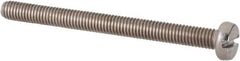 Value Collection - M3x0.50 Metric Coarse, 35mm Length Under Head Slotted Drive Machine Screw - Fillister Head, Grade 18-8 & A2 Stainless Steel, Uncoated, Without Washer - Eagle Tool & Supply