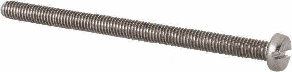Value Collection - M3x0.50 Metric Coarse, 45mm Length Under Head Slotted Drive Machine Screw - Fillister Head, Grade 18-8 & A2 Stainless Steel, Uncoated, Without Washer - Eagle Tool & Supply