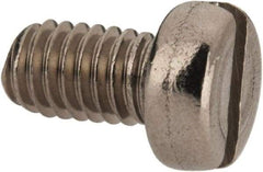 Value Collection - M3.5x0.60 Metric Coarse, 6mm Length Under Head Slotted Drive Machine Screw - Fillister Head, Grade 18-8 & A2 Stainless Steel, Uncoated, Without Washer - Eagle Tool & Supply
