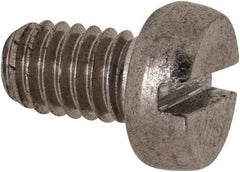 Value Collection - M4x0.70 Metric Coarse, 6mm Length Under Head Slotted Drive Machine Screw - Fillister Head, Grade 18-8 & A2 Stainless Steel, Uncoated, Without Washer - Eagle Tool & Supply