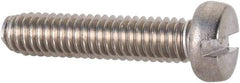 Value Collection - M4x0.70 Metric Coarse, 18mm Length Under Head Slotted Drive Machine Screw - Fillister Head, Grade 18-8 & A2 Stainless Steel, Uncoated, Without Washer - Eagle Tool & Supply