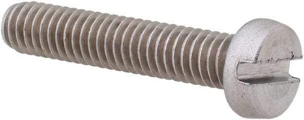 Value Collection - M4x0.70 Metric Coarse, 20mm Length Under Head Slotted Drive Machine Screw - Fillister Head, Grade 18-8 & A2 Stainless Steel, Uncoated, Without Washer - Eagle Tool & Supply