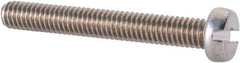 Value Collection - M4x0.70 Metric Coarse, 30mm Length Under Head Slotted Drive Machine Screw - Fillister Head, Grade 18-8 & A2 Stainless Steel, Uncoated, Without Washer - Eagle Tool & Supply