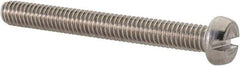 Value Collection - M4x0.70 Metric Coarse, 35mm Length Under Head Slotted Drive Machine Screw - Fillister Head, Grade 18-8 & A2 Stainless Steel, Uncoated, Without Washer - Eagle Tool & Supply