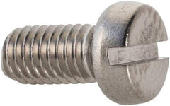 Value Collection - M5x0.80 Metric Coarse, 10mm Length Under Head Slotted Drive Machine Screw - Fillister Head, Grade 18-8 & A2 Stainless Steel, Uncoated, Without Washer - Eagle Tool & Supply