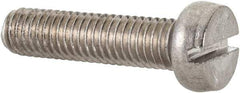 Value Collection - M5x0.80 Metric Coarse, 20mm Length Under Head Slotted Drive Machine Screw - Fillister Head, Grade 18-8 & A2 Stainless Steel, Uncoated, Without Washer - Eagle Tool & Supply
