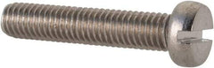 Value Collection - M5x0.80 Metric Coarse, 25mm Length Under Head Slotted Drive Machine Screw - Fillister Head, Grade 18-8 & A2 Stainless Steel, Uncoated, Without Washer - Eagle Tool & Supply