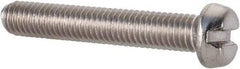 Value Collection - M5x0.80 Metric Coarse, 30mm Length Under Head Slotted Drive Machine Screw - Fillister Head, Grade 18-8 & A2 Stainless Steel, Uncoated, Without Washer - Eagle Tool & Supply
