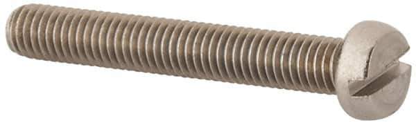 Value Collection - M5x0.80 Metric Coarse, 35mm Length Under Head Slotted Drive Machine Screw - Fillister Head, Grade 18-8 & A2 Stainless Steel, Uncoated, Without Washer - Eagle Tool & Supply