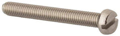 Value Collection - M5x0.80 Metric Coarse, 40mm Length Under Head Slotted Drive Machine Screw - Fillister Head, Grade 18-8 & A2 Stainless Steel, Uncoated, Without Washer - Eagle Tool & Supply