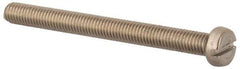 Value Collection - M5x0.80 Metric Coarse, 55mm Length Under Head Slotted Drive Machine Screw - Fillister Head, Grade 18-8 & A2 Stainless Steel, Uncoated, Without Washer - Eagle Tool & Supply
