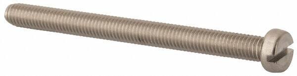 Value Collection - M5x0.80 Metric Coarse, 60mm Length Under Head Slotted Drive Machine Screw - Fillister Head, Grade 18-8 & A2 Stainless Steel, Uncoated, Without Washer - Eagle Tool & Supply