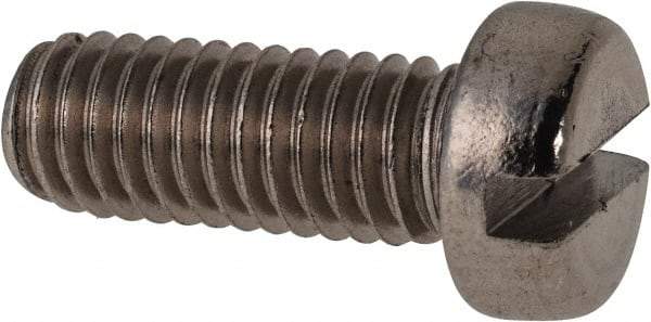 Value Collection - M6x1.00 Metric Coarse, 16mm Length Under Head Slotted Drive Machine Screw - Fillister Head, Grade 18-8 & A2 Stainless Steel, Uncoated, Without Washer - Eagle Tool & Supply