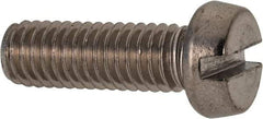 Value Collection - M6x1.00 Metric Coarse, 18mm Length Under Head Slotted Drive Machine Screw - Fillister Head, Grade 18-8 & A2 Stainless Steel, Uncoated, Without Washer - Eagle Tool & Supply