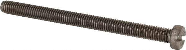 Value Collection - M6x1.00 Metric Coarse, 80mm Length Under Head Slotted Drive Machine Screw - Fillister Head, Grade 18-8 & A2 Stainless Steel, Uncoated, Without Washer - Eagle Tool & Supply