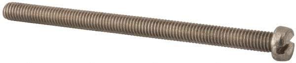 Value Collection - M6x1.00 Metric Coarse, 90mm Length Under Head Slotted Drive Machine Screw - Fillister Head, Grade 18-8 & A2 Stainless Steel, Uncoated, Without Washer - Eagle Tool & Supply