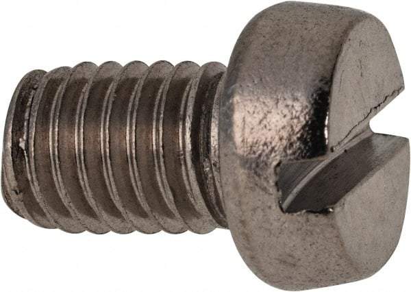 Value Collection - M8x1.25 Metric Coarse, 12mm Length Under Head Slotted Drive Machine Screw - Fillister Head, Grade 18-8 & A2 Stainless Steel, Uncoated, Without Washer - Eagle Tool & Supply