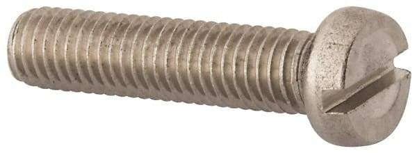 Value Collection - M8x1.25 Metric Coarse, 35mm Length Under Head Slotted Drive Machine Screw - Fillister Head, Grade 18-8 & A2 Stainless Steel, Uncoated, Without Washer - Eagle Tool & Supply