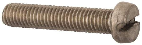 Value Collection - M8x1.25 Metric Coarse, 40mm Length Under Head Slotted Drive Machine Screw - Fillister Head, Grade 18-8 & A2 Stainless Steel, Uncoated, Without Washer - Eagle Tool & Supply