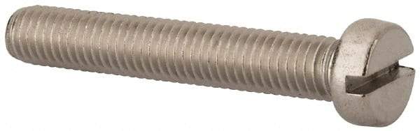 Value Collection - M8x1.25 Metric Coarse, 50mm Length Under Head Slotted Drive Machine Screw - Fillister Head, Grade 18-8 & A2 Stainless Steel, Uncoated, Without Washer - Eagle Tool & Supply