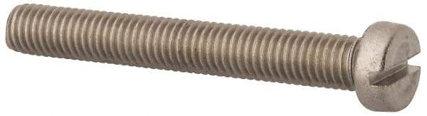 Value Collection - M8x1.25 Metric Coarse, 60mm Length Under Head Slotted Drive Machine Screw - Fillister Head, Grade 18-8 & A2 Stainless Steel, Uncoated, Without Washer - Eagle Tool & Supply