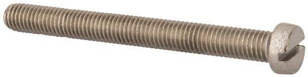 Value Collection - M8x1.25 Metric Coarse, 80mm Length Under Head Slotted Drive Machine Screw - Fillister Head, Grade 18-8 & A2 Stainless Steel, Uncoated, Without Washer - Eagle Tool & Supply