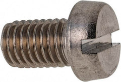 Value Collection - M10x1.50 Metric Coarse, 16mm Length Under Head Slotted Drive Machine Screw - Fillister Head, Grade 18-8 & A2 Stainless Steel, Uncoated, Without Washer - Eagle Tool & Supply