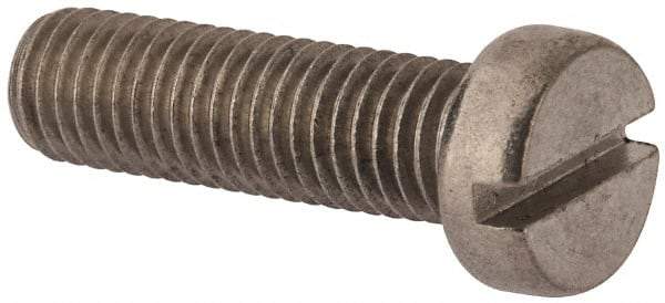 Value Collection - M10x1.50 Metric Coarse, 35mm Length Under Head Slotted Drive Machine Screw - Fillister Head, Grade 18-8 & A2 Stainless Steel, Uncoated, Without Washer - Eagle Tool & Supply