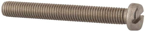 Value Collection - M10x1.50 Metric Coarse, 80mm Length Under Head Slotted Drive Machine Screw - Fillister Head, Grade 18-8 & A2 Stainless Steel, Uncoated, Without Washer - Eagle Tool & Supply