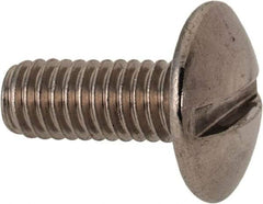 Value Collection - M4x0.70 Metric Coarse, 10mm Length Under Head Slotted Drive Machine Screw - Truss Head, Grade 18-8 & A2 Stainless Steel, Uncoated, Without Washer - Eagle Tool & Supply