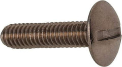 Value Collection - M4x0.70 Metric Coarse, 16mm Length Under Head Slotted Drive Machine Screw - Truss Head, Grade 18-8 & A2 Stainless Steel, Uncoated, Without Washer - Eagle Tool & Supply
