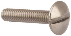 Value Collection - M4x0.70 Metric Coarse, 20mm Length Under Head Slotted Drive Machine Screw - Truss Head, Grade 18-8 & A2 Stainless Steel, Uncoated, Without Washer - Eagle Tool & Supply