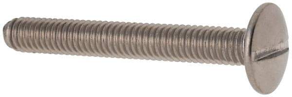 Value Collection - M4x0.70 Metric Coarse, 30mm Length Under Head Slotted Drive Machine Screw - Truss Head, Grade 18-8 & A2 Stainless Steel, Uncoated, Without Washer - Eagle Tool & Supply