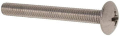 Value Collection - M4x0.70 Metric Coarse, 35mm Length Under Head Slotted Drive Machine Screw - Truss Head, Grade 18-8 & A2 Stainless Steel, Uncoated, Without Washer - Eagle Tool & Supply